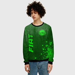 Свитшот мужской Fiat - green gradient вертикально, цвет: 3D-черный — фото 2