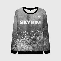 Мужской свитшот Skyrim - grey gradient посередине