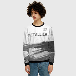 Свитшот мужской Metallica - white gradient посередине, цвет: 3D-черный — фото 2