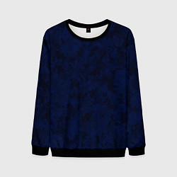Мужской свитшот Туманный чёрно-синий пятнистый
