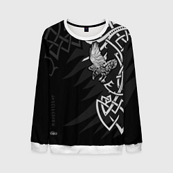 Свитшот мужской Верные спутники Одина, цвет: 3D-белый