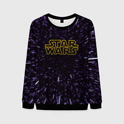 Свитшот мужской Звёздные войны гиперпрыжок глитч, цвет: 3D-черный