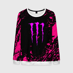 Свитшот мужской Monster energy неоновые краски лого, цвет: 3D-белый