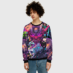 Свитшот мужской Стиль Cyberpunk, цвет: 3D-черный — фото 2