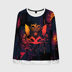 Свитшот мужской Магический лисёнок, цвет: 3D-белый