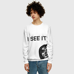 Свитшот мужской I See it - для тех, кто давно уже всё понял, цвет: 3D-белый — фото 2