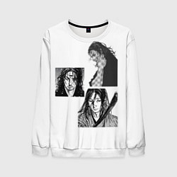 Свитшот мужской Миямото Мусаси, Vagabond, цвет: 3D-белый