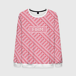Свитшот мужской Плавающий эффект - Фирм розовый, цвет: 3D-белый