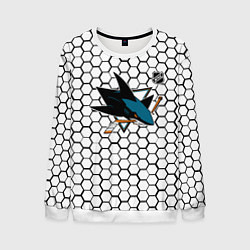 Свитшот мужской Сан Хосе Шаркс - белые плиты, цвет: 3D-белый