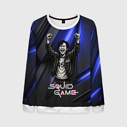 Свитшот мужской Победа игрока 456 Игра в кальмара, цвет: 3D-белый