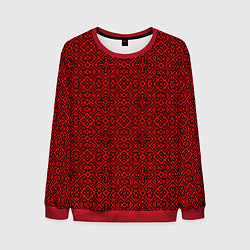 Свитшот мужской Традиционный орнамент славян, цвет: 3D-красный