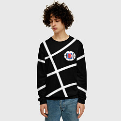 Свитшот мужской Клипперс - текстура черного мяча, цвет: 3D-черный — фото 2