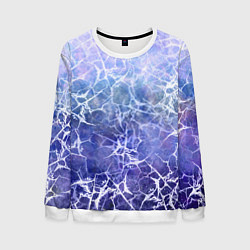 Мужской свитшот Абстракция - white web on blue background