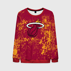 Свитшот мужской Майами Хит - брызги красок, цвет: 3D-красный
