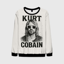 Свитшот мужской Kurt Cobain - grunge-art, цвет: 3D-черный