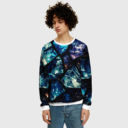 Свитшот мужской Текстура драгоценных камней, цвет: 3D-белый — фото 2