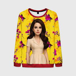 Свитшот мужской Lana Del Rey образ куклы, цвет: 3D-красный