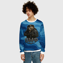 Свитшот мужской ВМФ медведь, цвет: 3D-белый — фото 2