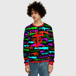 Свитшот мужской Doom шутер паттерн, цвет: 3D-красный — фото 2