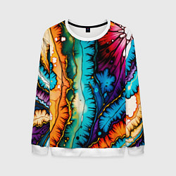 Свитшот мужской Разноцветный узор, цвет: 3D-белый