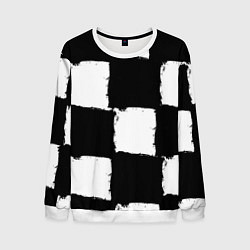 Мужской свитшот Черные квадраты в виде шахматной доски