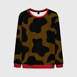 Свитшот мужской Коричневая коровья расцветка, цвет: 3D-красный