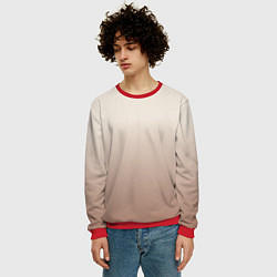 Свитшот мужской Градиент песочный, цвет: 3D-красный — фото 2