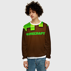 Свитшот мужской Minecraft forever, цвет: 3D-белый — фото 2