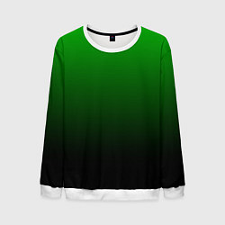 Свитшот мужской Green gradient, цвет: 3D-белый