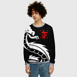 Свитшот мужской Doom dragon steel, цвет: 3D-меланж — фото 2