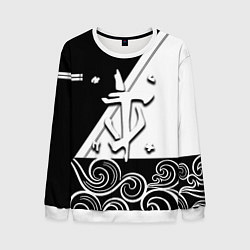 Свитшот мужской Doom стильная геометрия, цвет: 3D-белый