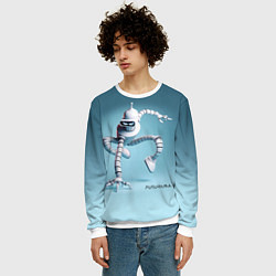 Свитшот мужской Spider Bender - meme, цвет: 3D-белый — фото 2
