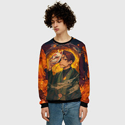 Свитшот мужской Хаято Суо - Ветролом, цвет: 3D-черный — фото 2