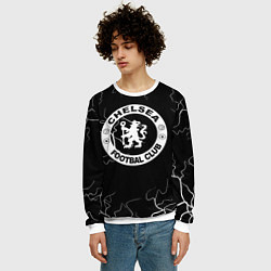 Свитшот мужской Chelsea storm, цвет: 3D-белый — фото 2