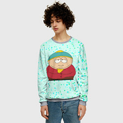 Свитшот мужской Эрик Картман довольный, цвет: 3D-меланж — фото 2