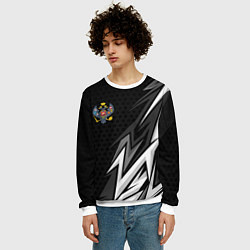 Свитшот мужской Российская империя - спортивный, цвет: 3D-белый — фото 2