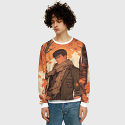 Свитшот мужской Берсерк Гатс в клетчатом шарфе, цвет: 3D-белый — фото 2