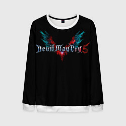 Свитшот мужской Devil may cry 5 лого, цвет: 3D-белый
