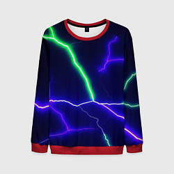 Свитшот мужской Multicolored lightning, цвет: 3D-красный