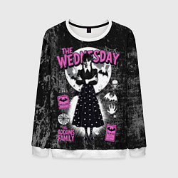 Свитшот мужской Уэнсдэй из семейки Аддамс, цвет: 3D-белый