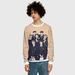 Свитшот мужской BTS в костюмах, цвет: 3D-белый — фото 2