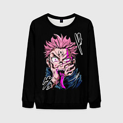 Мужской свитшот Итадори с Сукуна на руке