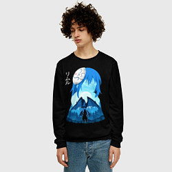 Свитшот мужской Мое перерождение в слизь, цвет: 3D-черный — фото 2