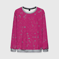 Свитшот мужской Color pink brown squares, цвет: 3D-меланж