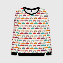 Мужской свитшот Цветные машинки паттерн