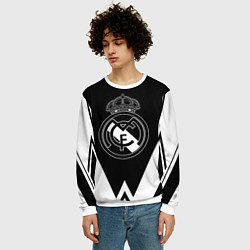 Свитшот мужской Real Madrid геометрия спорт, цвет: 3D-белый — фото 2