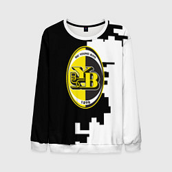 Мужской свитшот Янг Бойз черно белая геометрия