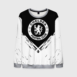 Свитшот мужской Челси белые краски, цвет: 3D-меланж