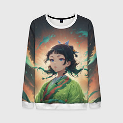 Мужской свитшот Маомао на фоне облаков