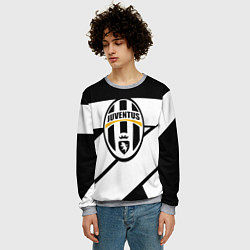 Свитшот мужской Ювентус полосы геометрия линии, цвет: 3D-меланж — фото 2